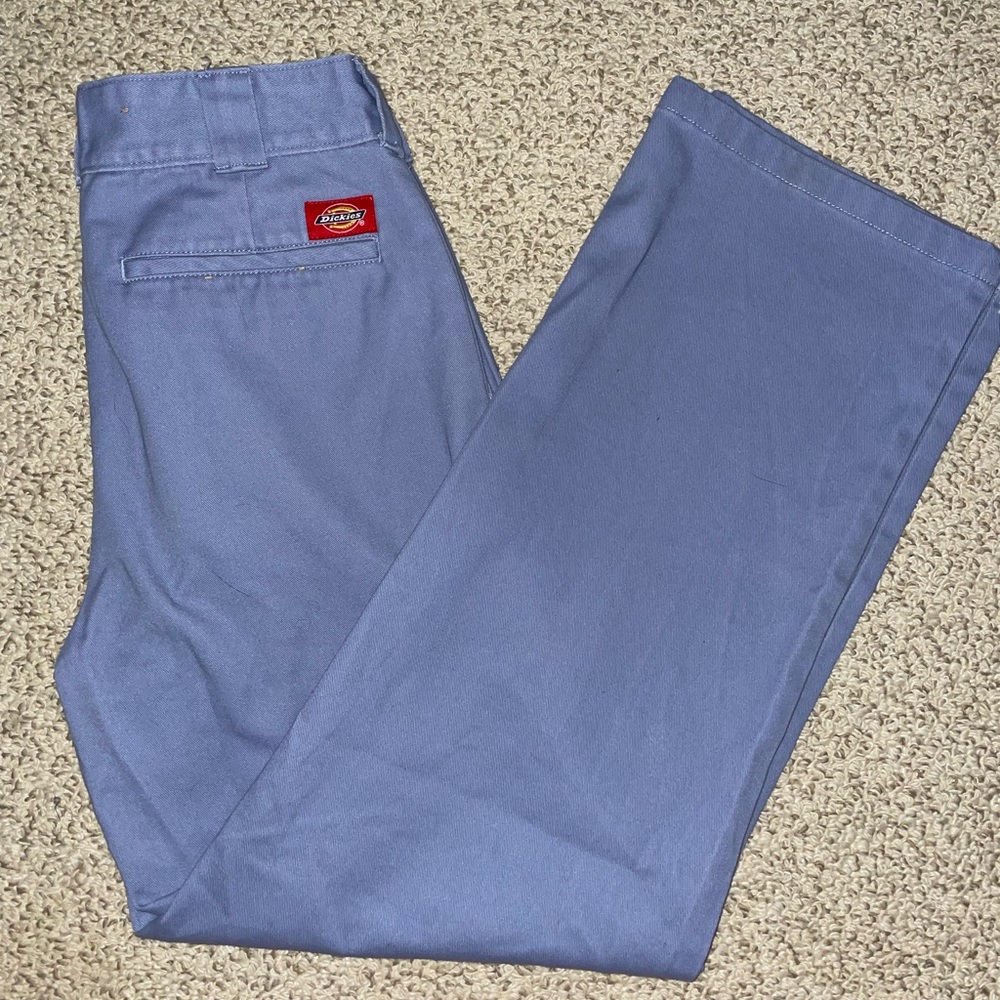 Dickies // blue // wide leg // worked crop roll hem // brand new